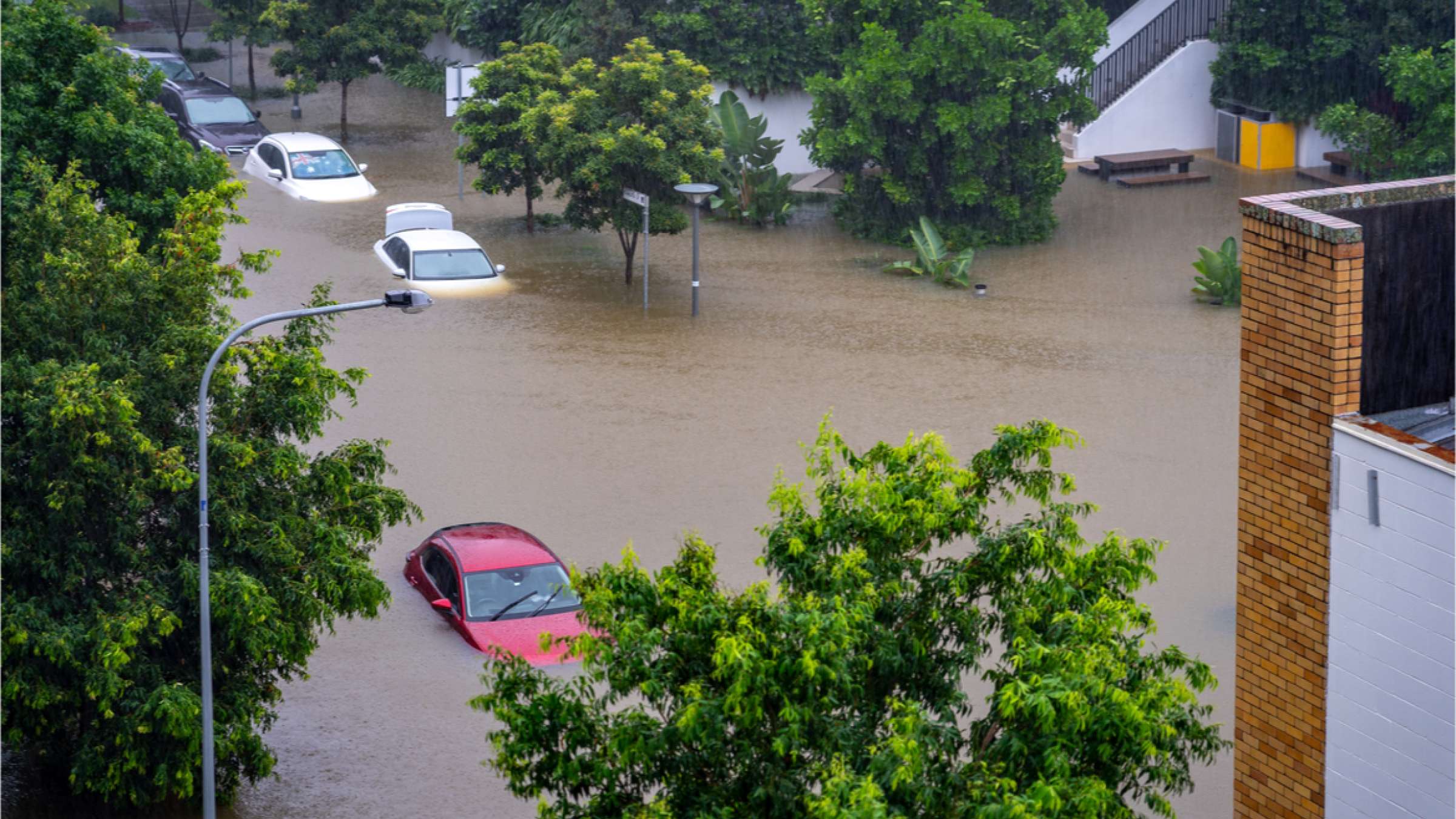 2022年3月，布里斯班街头的洪水。
